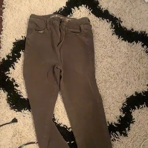 Army green skinny jeans
